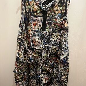 Multicolor Abstract Print Women's Dress